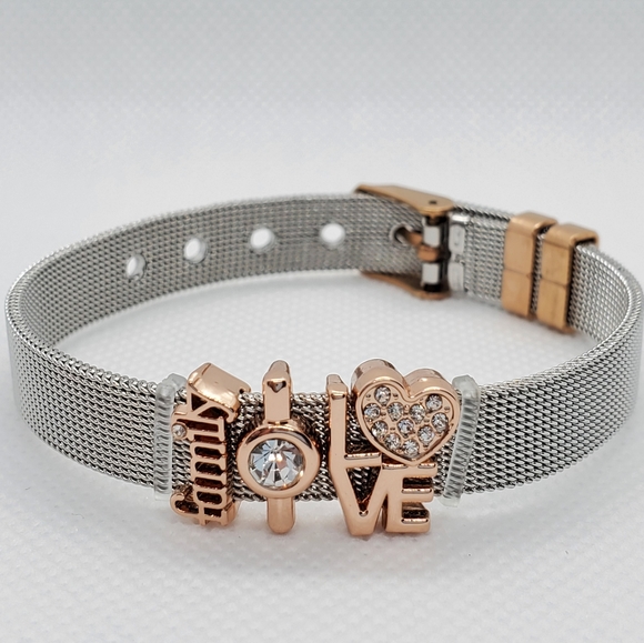 Jewelry - 5⭐ rated💗 Silver/Rose Gold Family Themed Bracelet